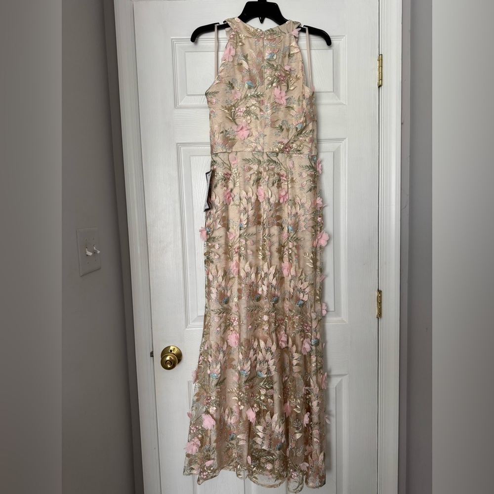 Eliza J Pink and Cream Floral Maxi Dress